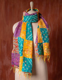 Bengal Kantha Patchwork Reversible Silk Stole