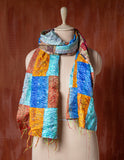 Bengal Kantha Patchwork Reversible Silk Stole