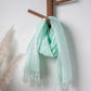 Mint Woven Bhagalpuri Linen Stole