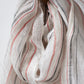 White Stripe Woven Bhagalpuri Linen Stole