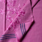 Pink Embroidery Woven Bhagalpuri Linen Stole