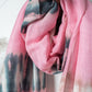 Pink Shibori Woven Bhagalpuri Linen Stole