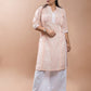 Salmon Cotton Brushed Long Kurta