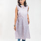 Violet stripe Cotton Long Kurta