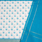 White Handloom Printed Mangalagiri Unstitched Suit