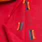 Red Handloom Cotton Woven Unstitched Suit