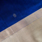 Blue Hand Woven Pure Maheshwari Silk Buti Saree