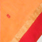 Coral Hand Woven Pure Maheshwari Silk Buti Saree
