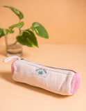 White Hemp Handmade Pencil Pouch