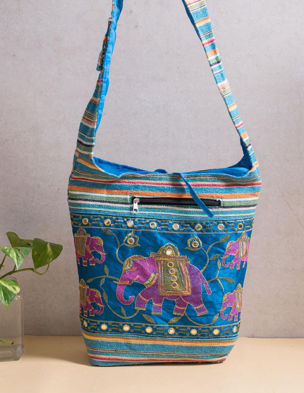 Cotton Boho Sling Bag for Women