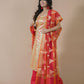 Red & Gold Banarasi Nimzari Silk Suits with Banarasi Chanderi Dupatta - Artytales