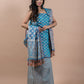 Blue Banarasi Cotton Silk Suits with Alfi Tanchoi Weaving - Artytales