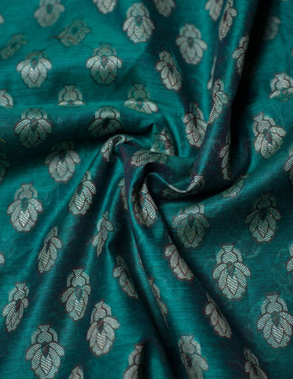 Green & Yellow Variant Banarasi Cotton Silk Suits with Alfi Tanchoi Weaving - Artytales