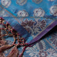 Blue Banarasi Cotton Silk Suits with Alfi Tanchoi Weaving - Artytales