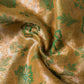 Green & Gold Banarasi Nimzari Silk Suits with Banarasi Chanderi Dupatta- Floral Work - Artytales