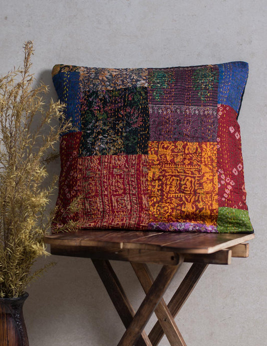 Kantha Patch Work Cushion Cover Single