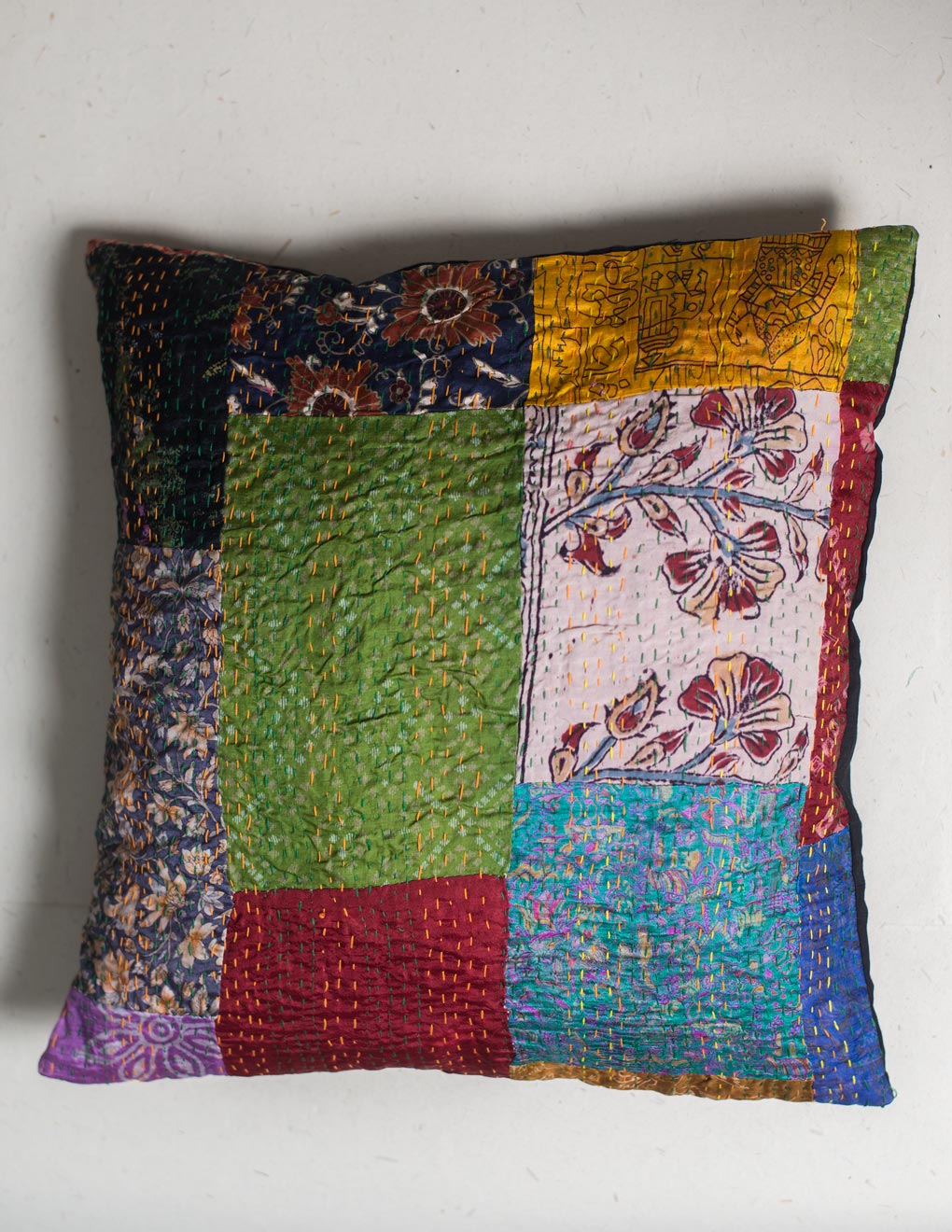 Kantha Patch Work Cushion Cover Single