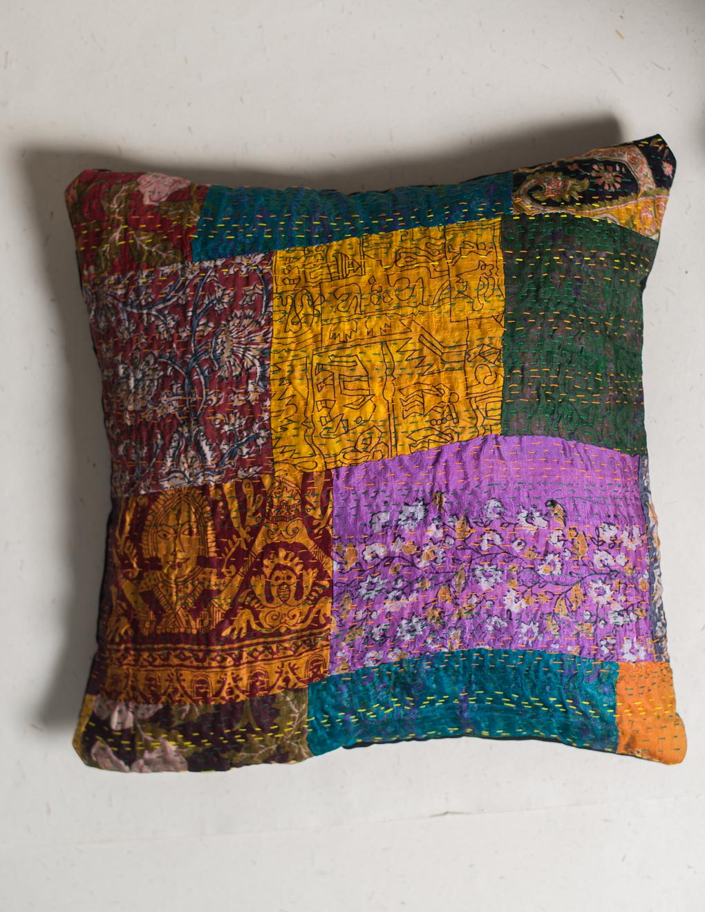 Kantha Patch Work Cushion Cover Single