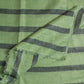 Green Stripe Woven Cotton Linen Stole