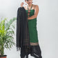Handloom Mangalgiri Green Cotton Unstitched Suit Set - Artytales
