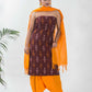 Ikat Handloom Maroon Unstitched Suit Set