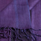 Violet Stripe Woven Bhagalpuri Pure Linen Stole