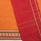 Handloom Mangalgiri Orange Cotton Unstitched Suit Set - Artytales