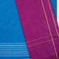 Handloom Mangalgiri Blue Cotton Unstitched Suit Set - Artytales