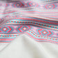 White & Pink Self Design Woollen Stole