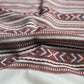 White & Red Self Design Woollen Stole