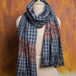 Blue Check Pure Handwoven Woollen Stole