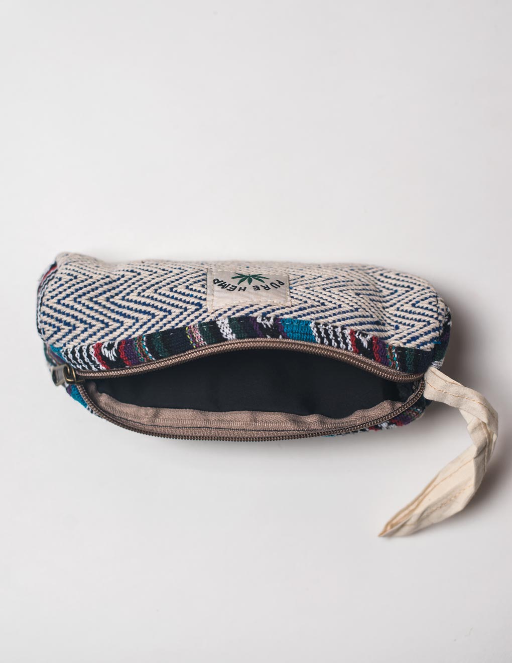 Blue Natural Fibre Pencil Pouch