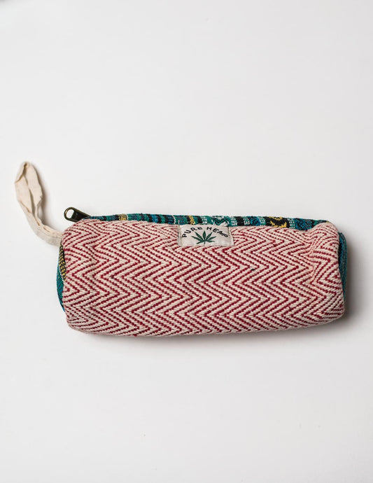 Red Natural Fibre Pencil Pouch