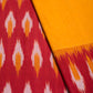 Pochampally Ikat Red Unstitched Suit Set