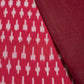 Ikat Handloom Red Unstitched Suit Set