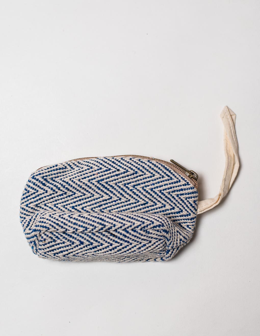 Blue Natural Fibre Toiletry Pouch