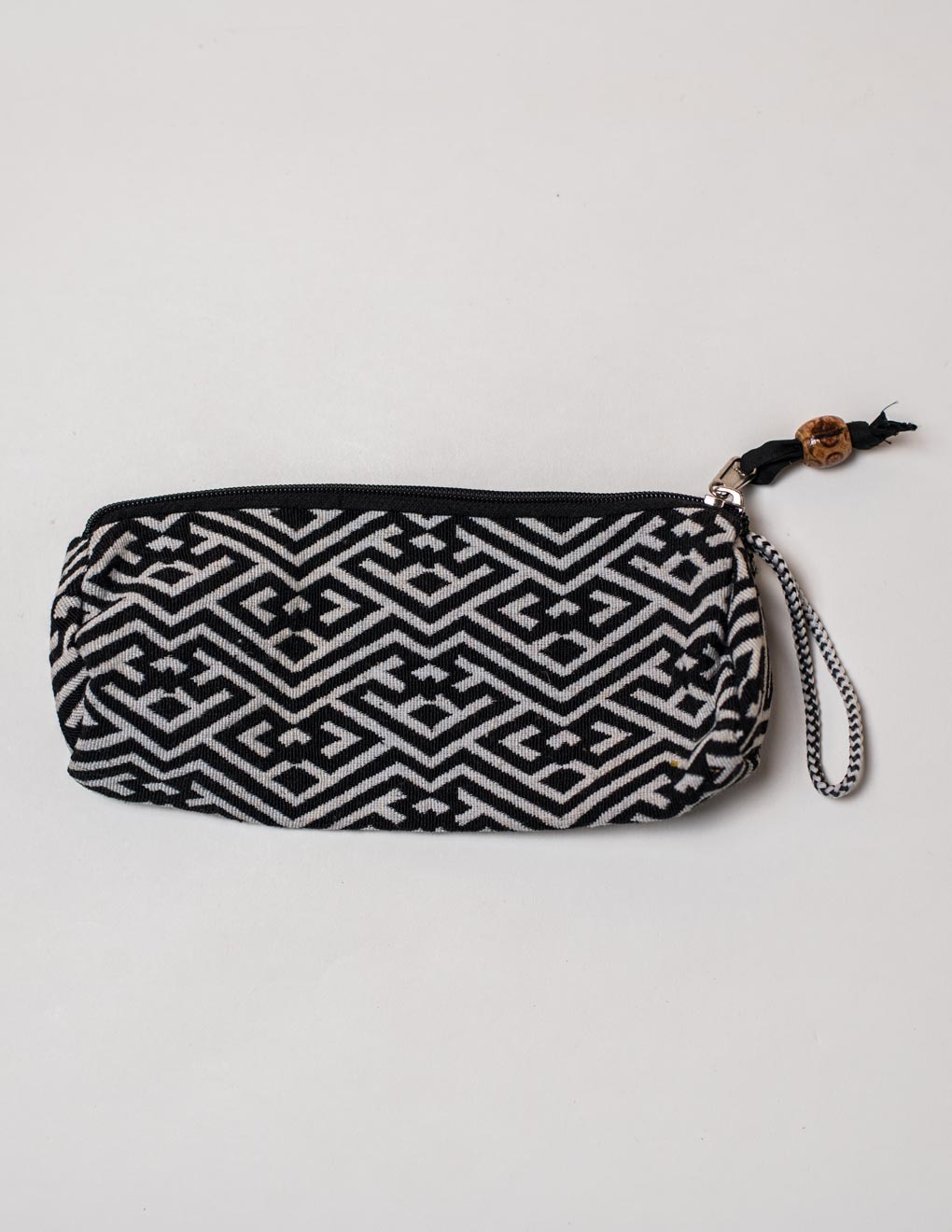 Black Cotton Pencil Pouch