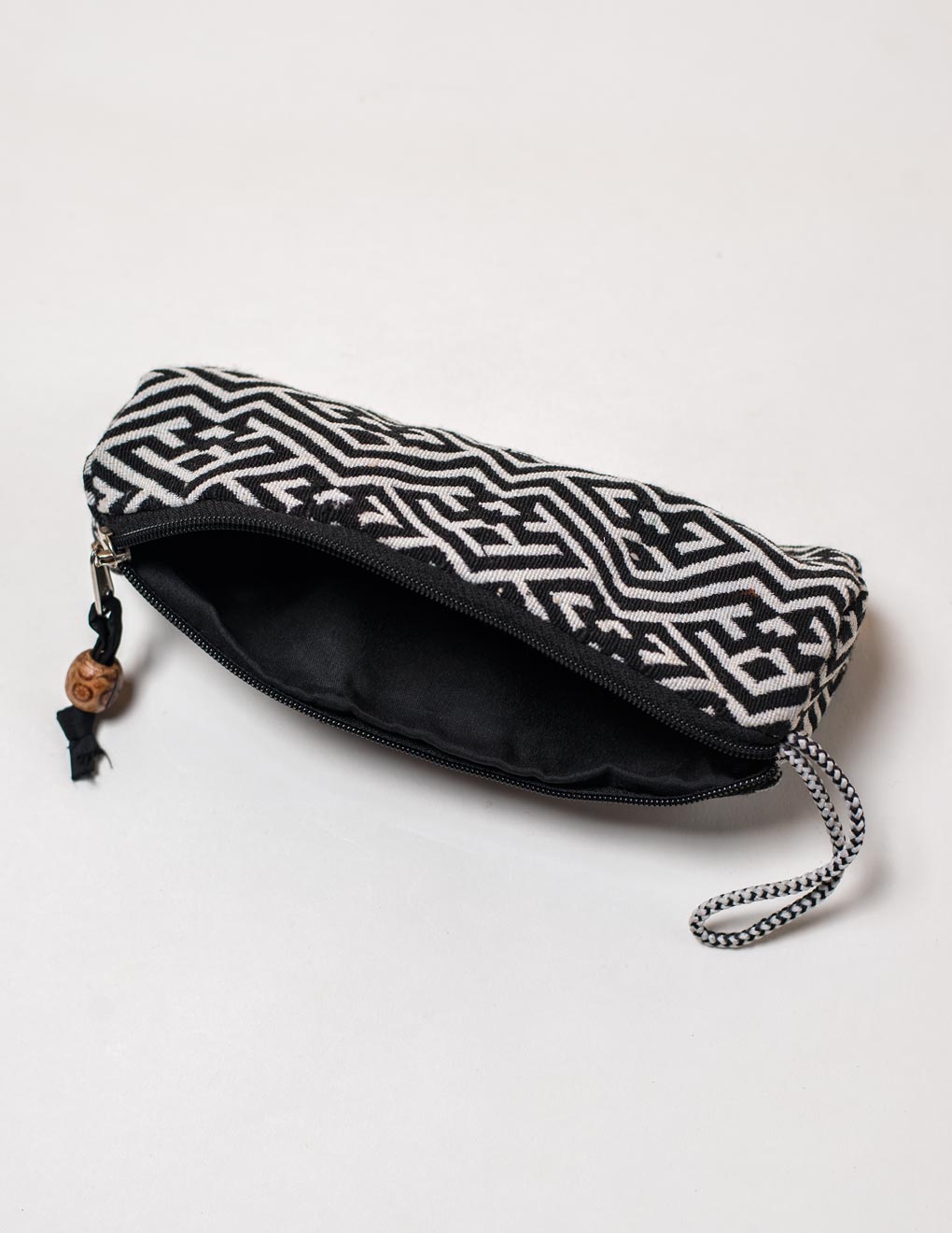 Black Cotton Pencil Pouch