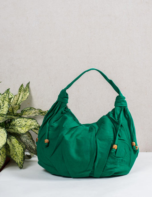Green Cotton Tote Bag for Women