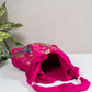 Magenta Cotton Mirror Work Shoulder Bag