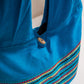 Blue Cotton Running Stitch Shoulder Bag