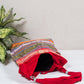 Red Cotton Ethnic Shoulder Bag