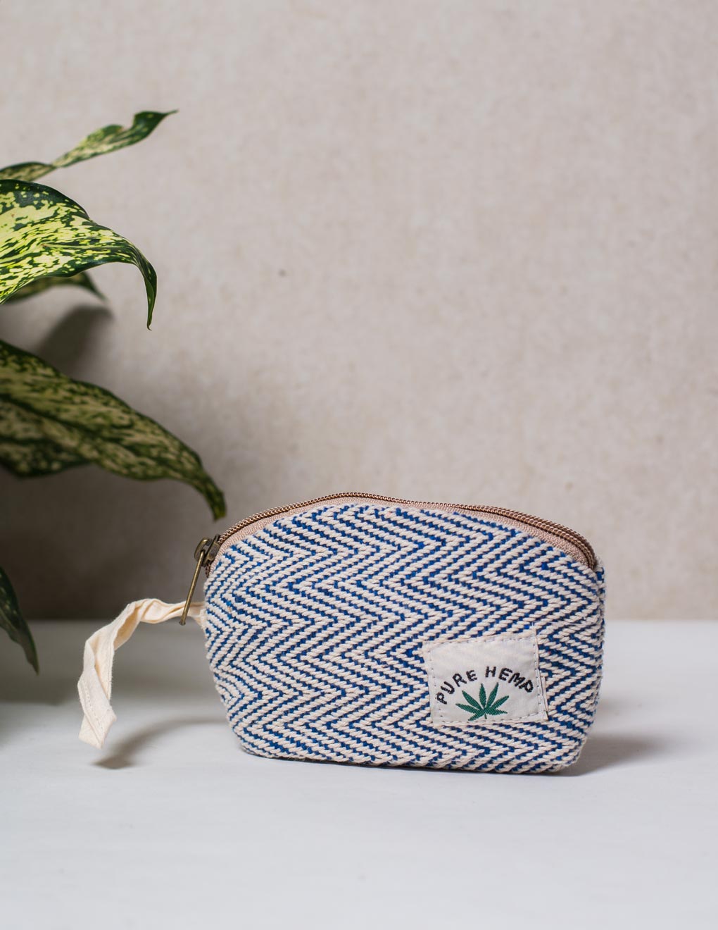 Blue Natural Fibre Toiletry Pouch