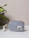 Blue Natural Fibre Toiletry Pouch