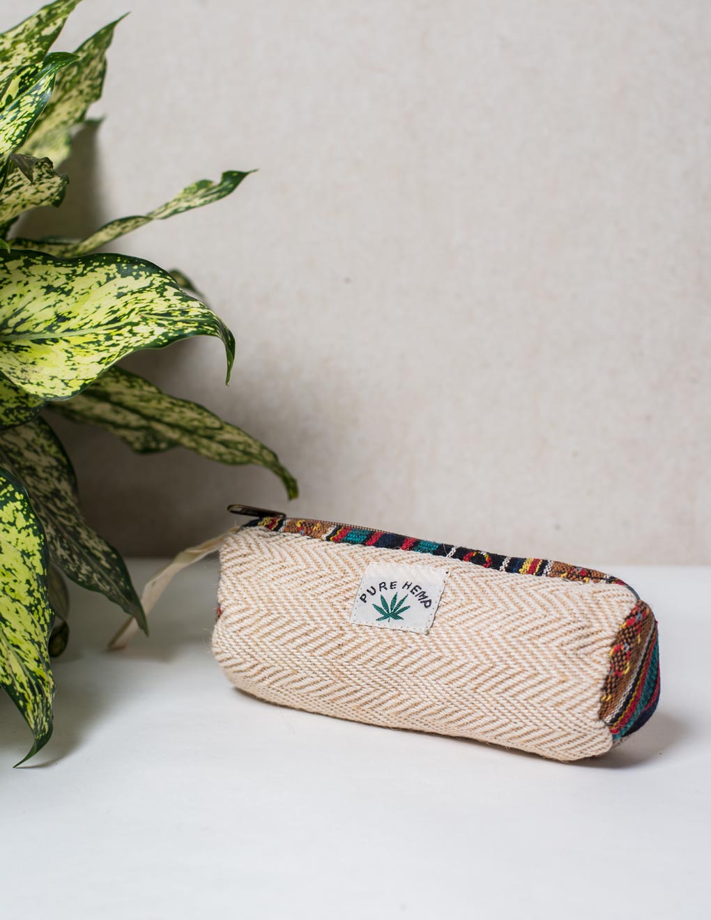 White Natural Fibre Pencil Pouch