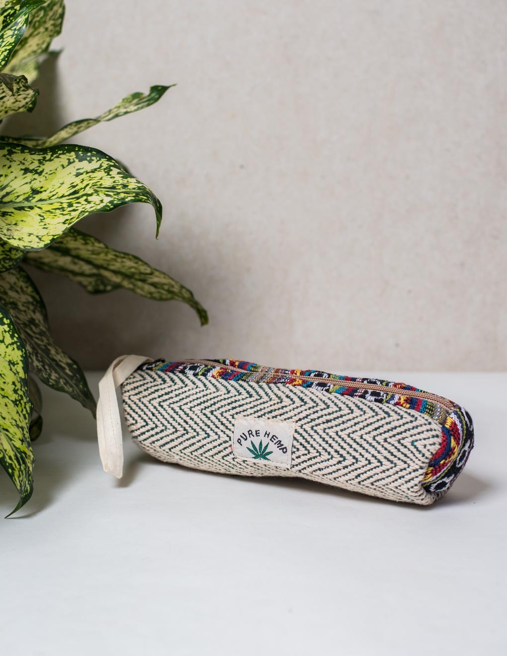 Green Natural Fibre Pencil Pouch