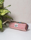 Red Natural Fibre Pencil Pouch