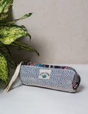 Blue Natural Fibre Pencil Pouch