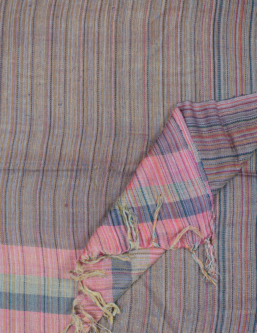 Mauve Handloom Cotton Matka Silk Stole