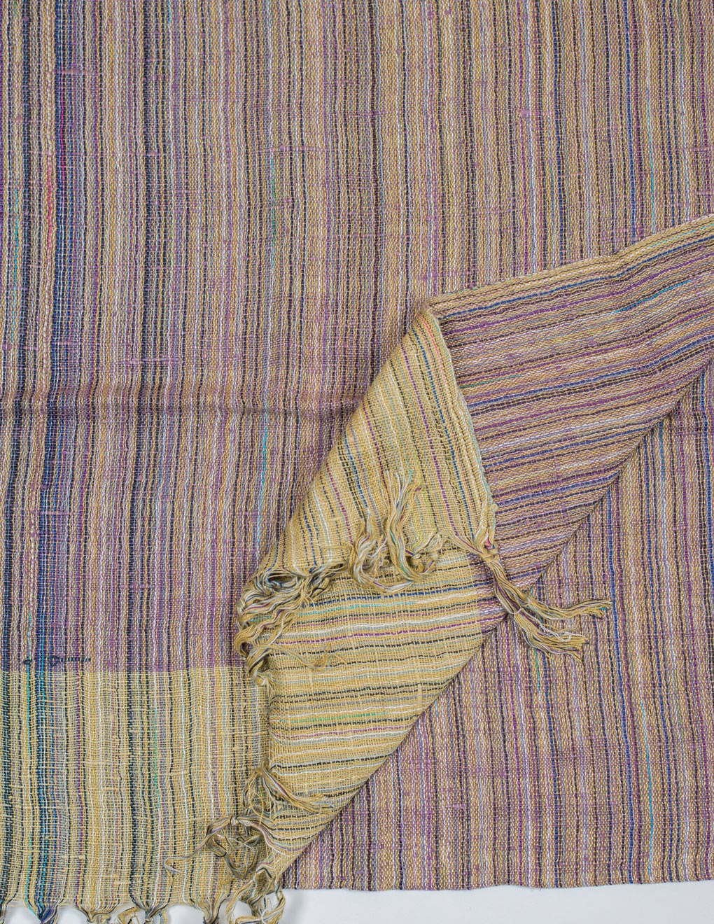 Violet Handloom Cotton Matka Silk Stole